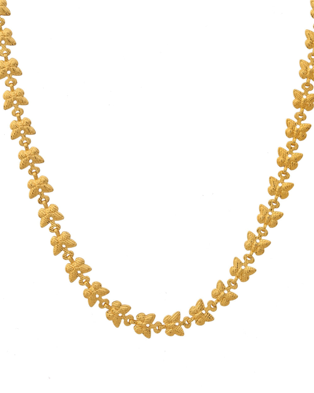VOJ Gold-Polished Designer Butterfly Women Chain | Grocsy