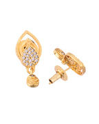 VOJ Gold-Polished AD Stone Studded Designer Chain Set | Grocsy