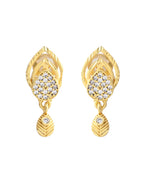 VOJ Gold-Polished AD Stone Studded Designer Chain Set | Grocsy