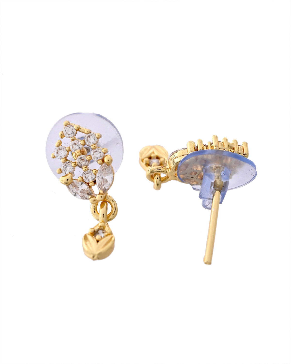 VOJ Gold-Polished AD Stone Studded MangalSutra Set | Grocsy