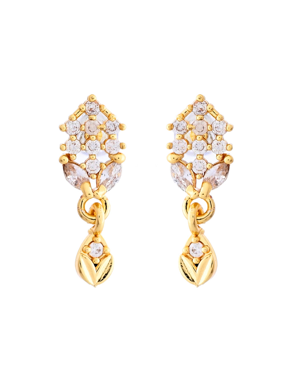 VOJ Gold-Polished AD Stone Studded MangalSutra Set | Grocsy