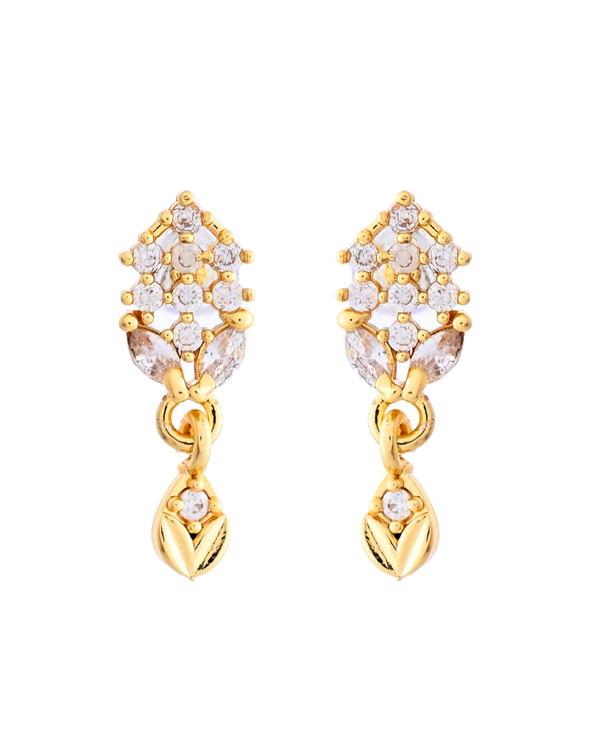 VOJ Gold-Polished AD Stone Studded MangalSutra Set | Grocsy