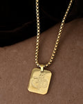 VOJ Gold Toned Men Chain With OM Pandent | Grocsy