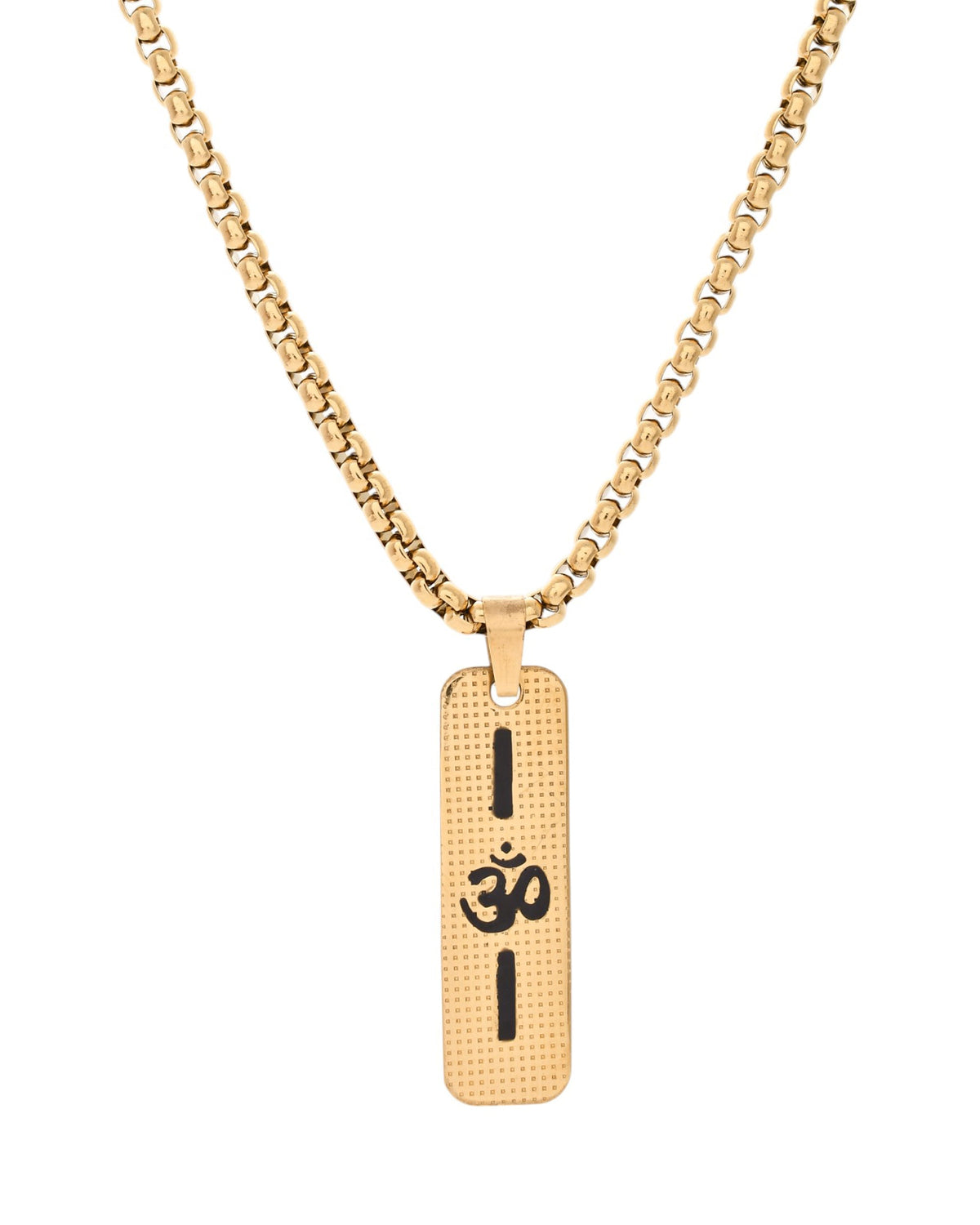 VOJ Men's Gold-Polished Chain With Pandent | Grocsy
