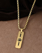 VOJ Men's Gold-Polished Chain With Pandent | Grocsy