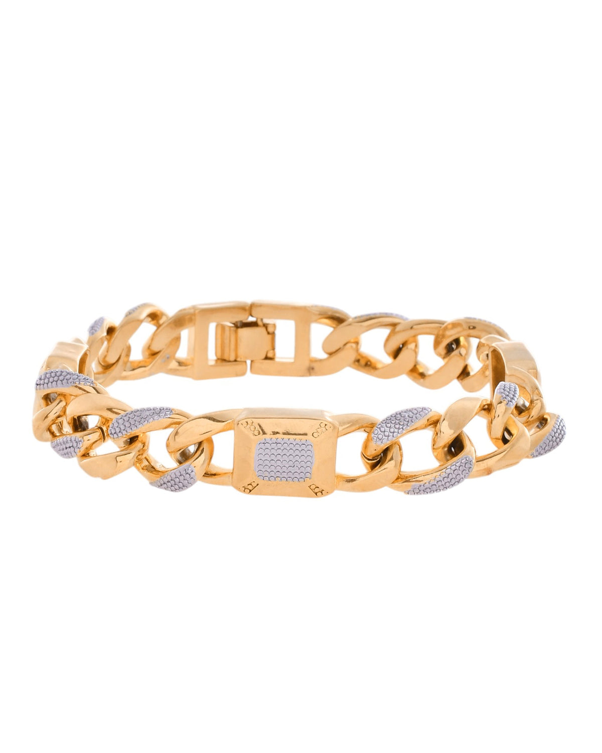 VOJ Dual Toned Men's Elgent Stylish Bracelet | Grocsy