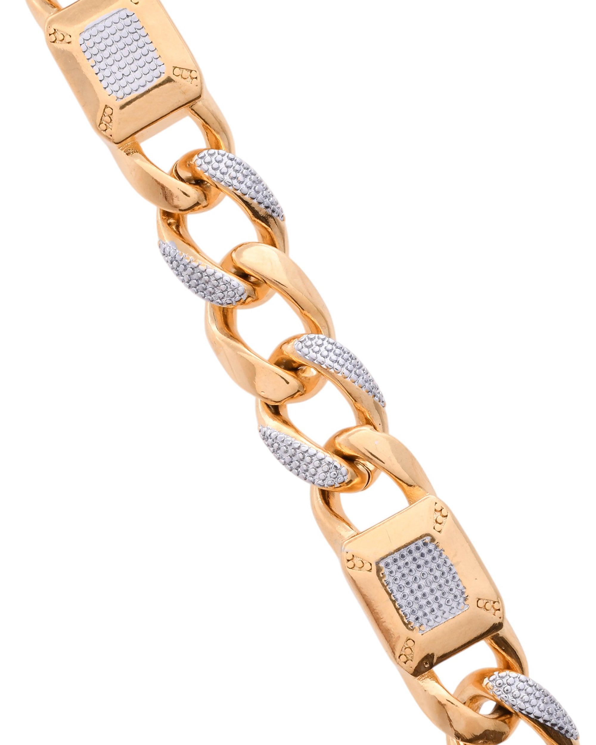 VOJ Dual Toned Men's Elgent Stylish Bracelet | Grocsy
