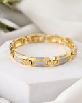 VOJ Men's Dual Toned Stylish Bracelet