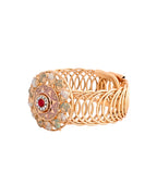 VOJ Kundan Studded Circular Women's Bracelet
