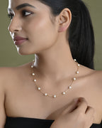 VOJ Gold-Polished Pearl Chain For Women | Grocsy