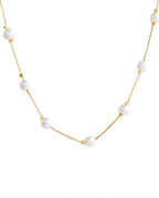 VOJ Gold-Polished Pearl Chain For Women | Grocsy