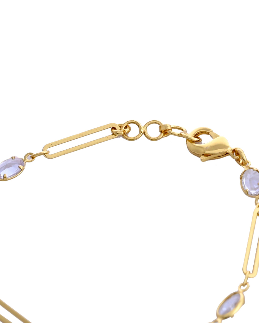 VOJ Gold-Polished Stone Studded Designer Women's Bracelet | Grocsy