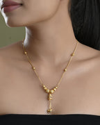 VOJ Gold-Polished Stainless Steel Multi Color Stone Studded Chain For Women | Grocsy