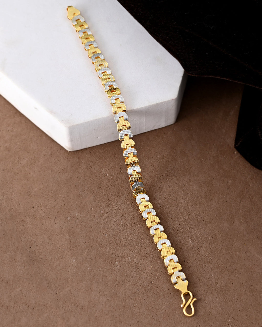 VOJ Dual Tone Stylish Men's Bracelet | Grocsy