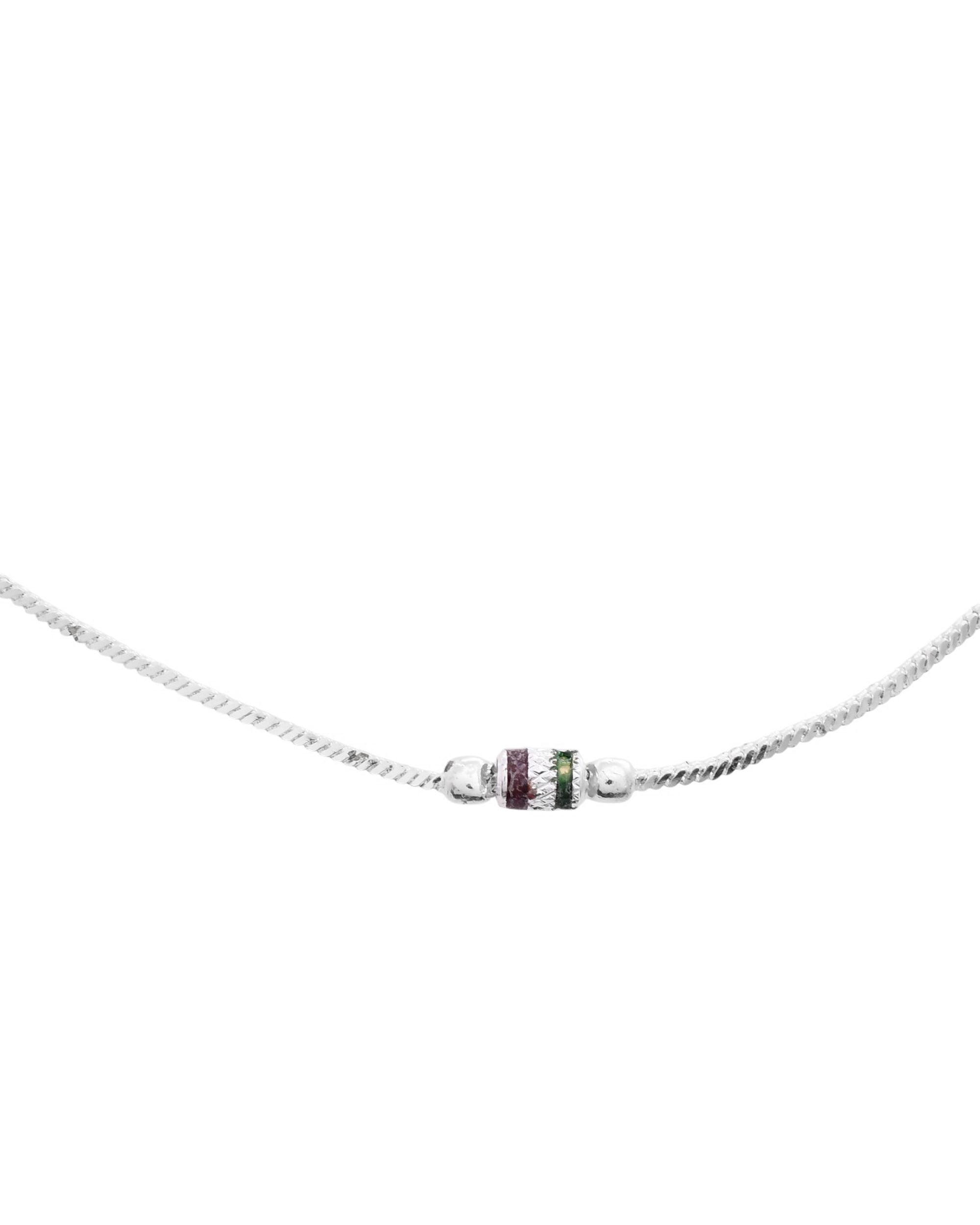 VOJ Set of 2 Silver Plated Elegent Anklet | Grocsy
