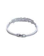 VOJ Silver Plated Stone Studded Kada Bracelet