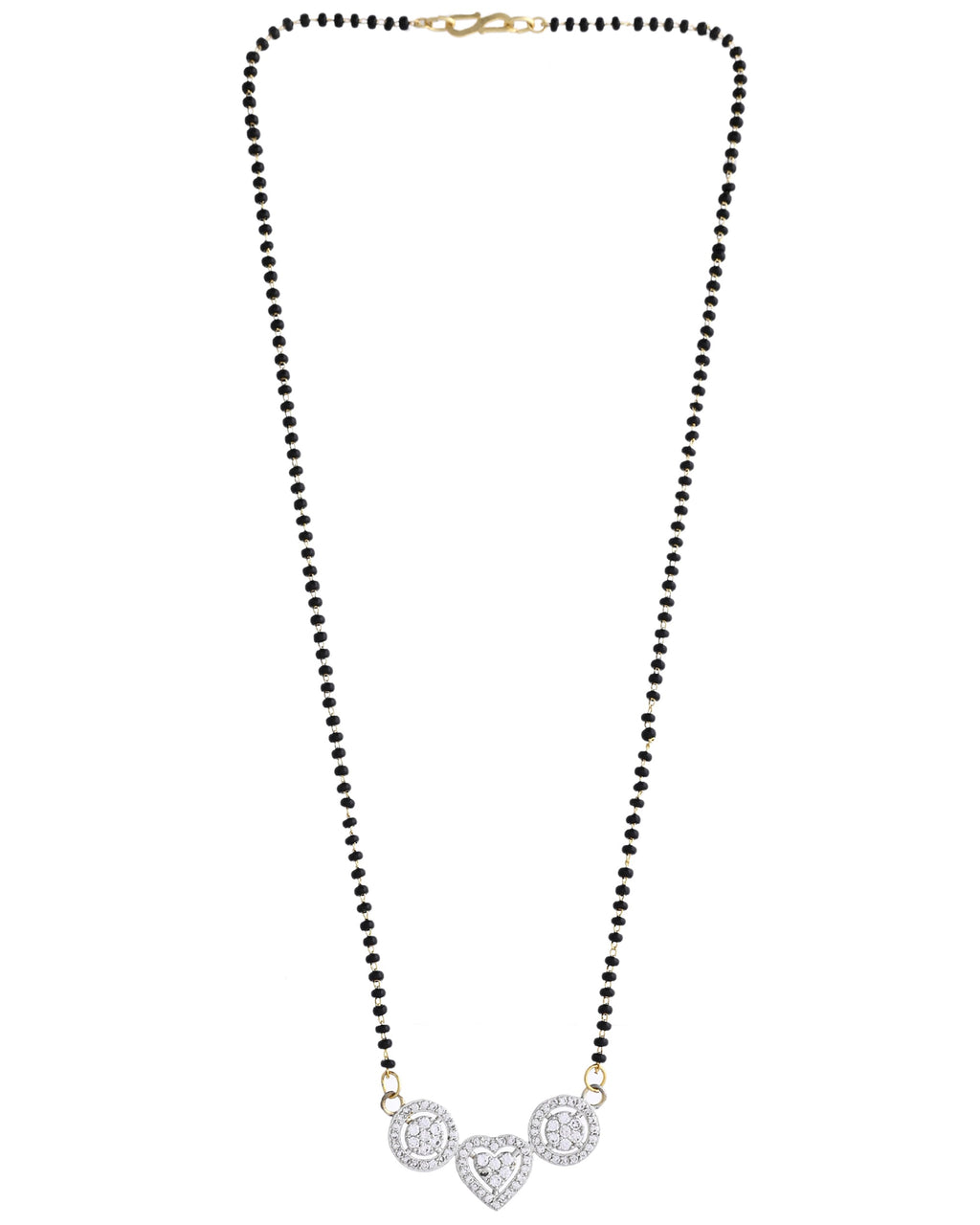 VOJ Silver Plated Stone Studded Elegent Mangalsutra | Grocsy
