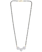 VOJ Silver Plated Stone Studded Elegent Mangalsutra | Grocsy