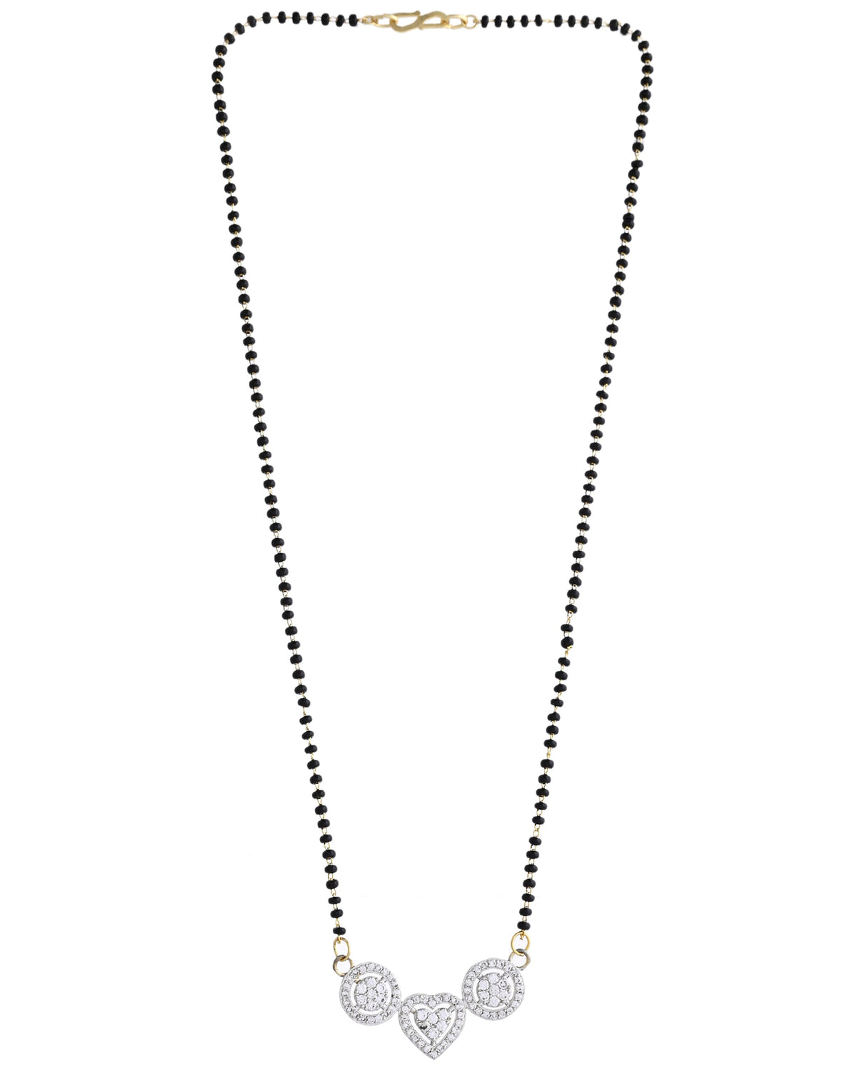 VOJ Silver Plated Stone Studded Elegent Mangalsutra | Grocsy