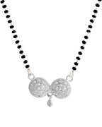 VOJ Silver Plated Stone Studded Elegent Mangalsutra | Grocsy