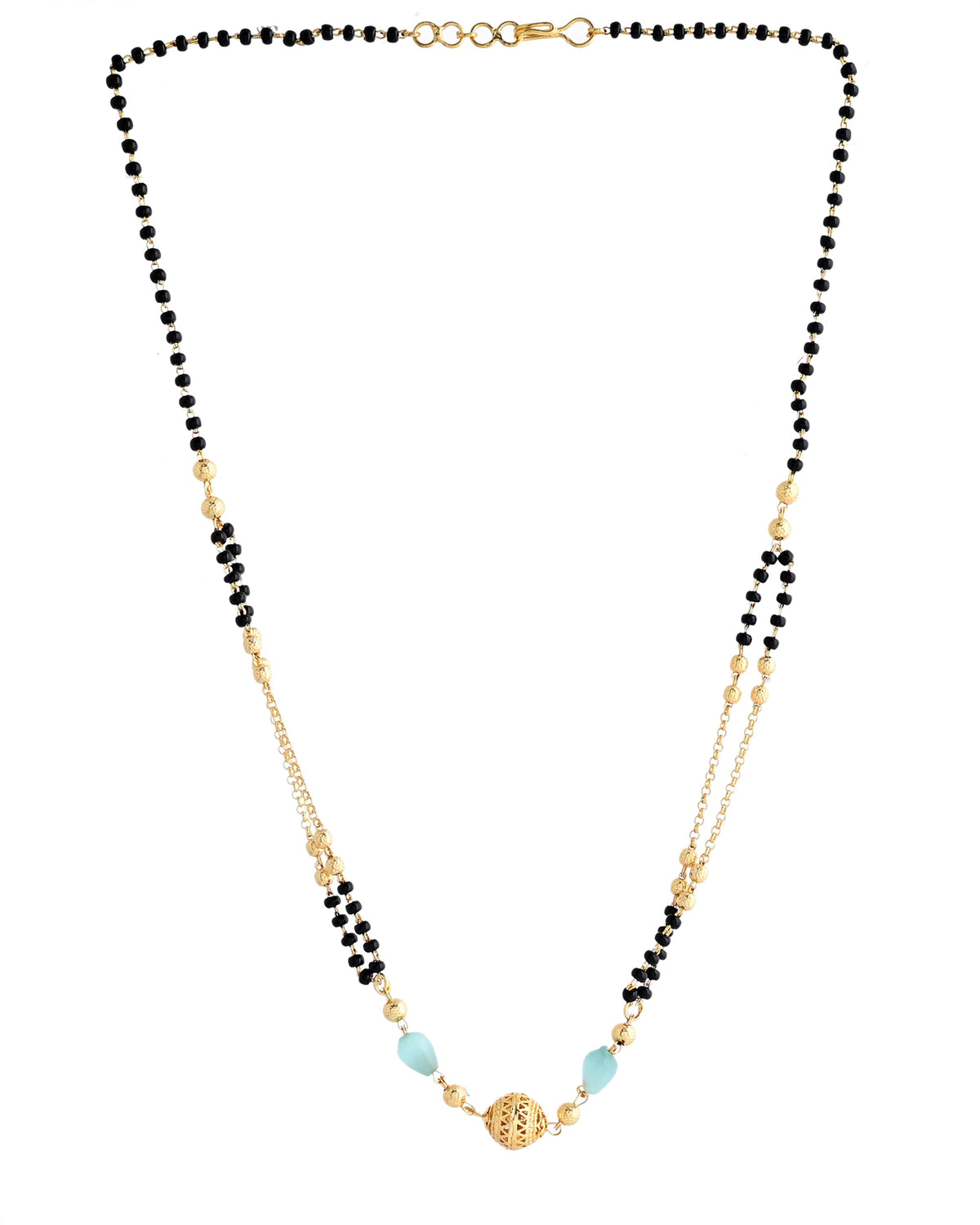 VOJ Gold-Polished Beads Studded MangalSutra | Grocsy