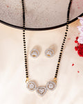 VOJ Gold Toned AD Stone Studded Heart Shape MangalSutra Set | Grocsy