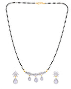VOJ Gold Toned AD Stone Studded Tear Drop Design MangalSutra Set | Grocsy