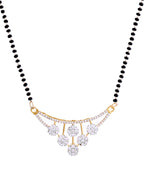VOJ Gold Toned AD Stone Studded Floral MangalSutra Set | Grocsy