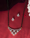 VOJ Gold Toned AD Stone Studded Floral MangalSutra Set | Grocsy