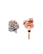 VOJ Rose Gold Toned AD Stone Studded Floral MangalSutra Set | Grocsy