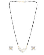 VOJ Gold-Polished Stylish AD Mangalsutra Set | Grocsy