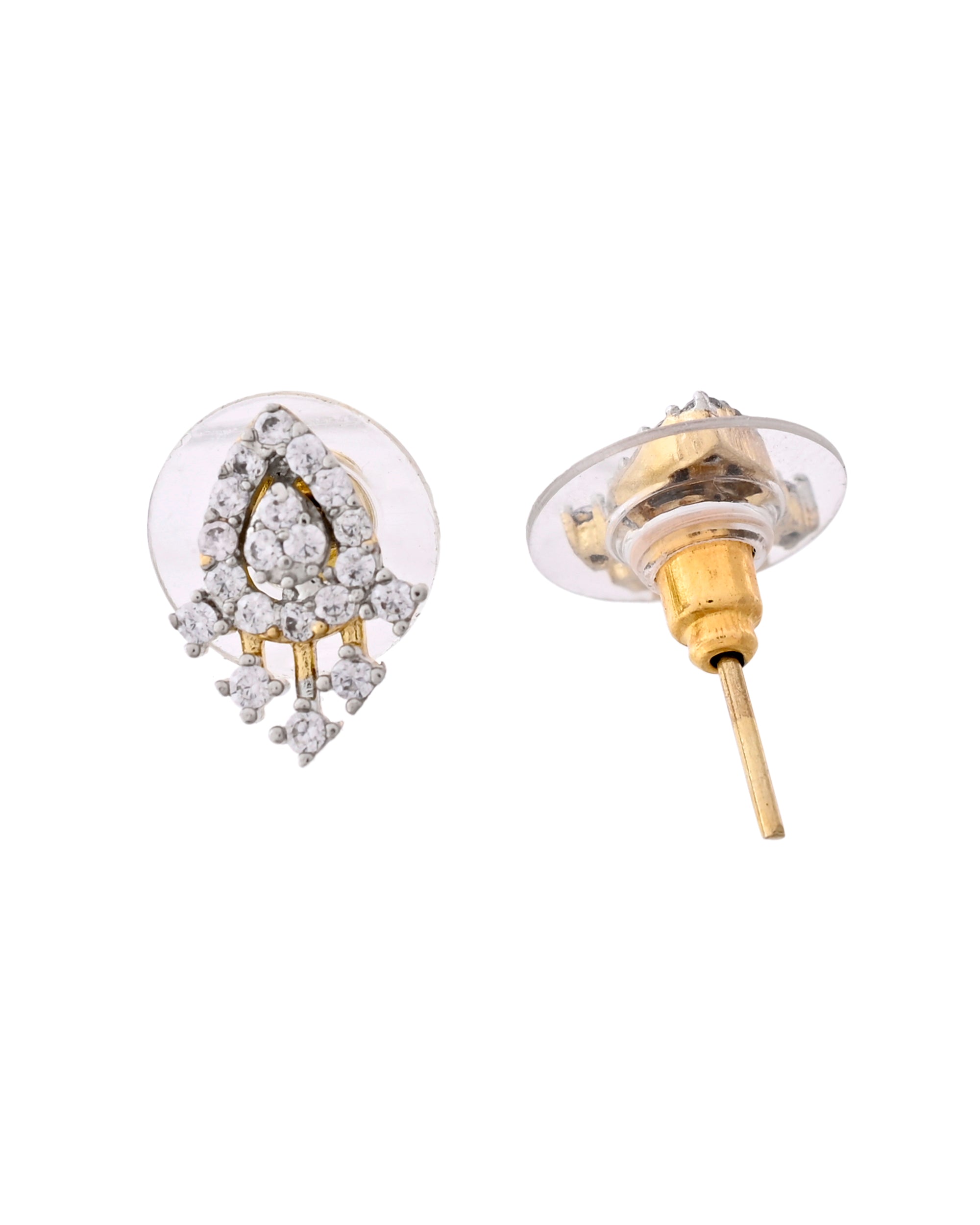 VOJ Gold-Polished Tear Drop Shape AD Mangalsutra Set | Grocsy
