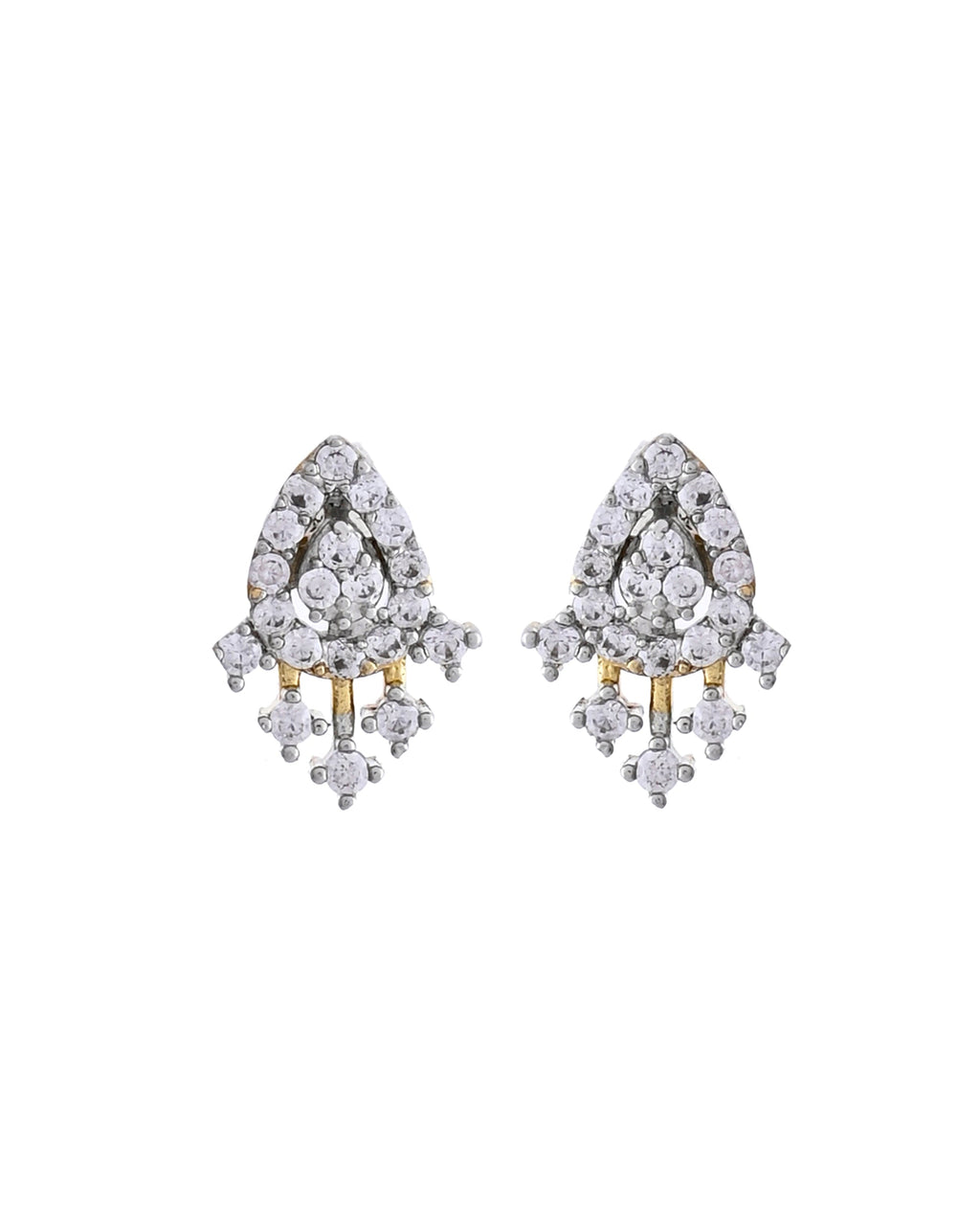 VOJ Gold-Polished Tear Drop Shape AD Mangalsutra Set | Grocsy
