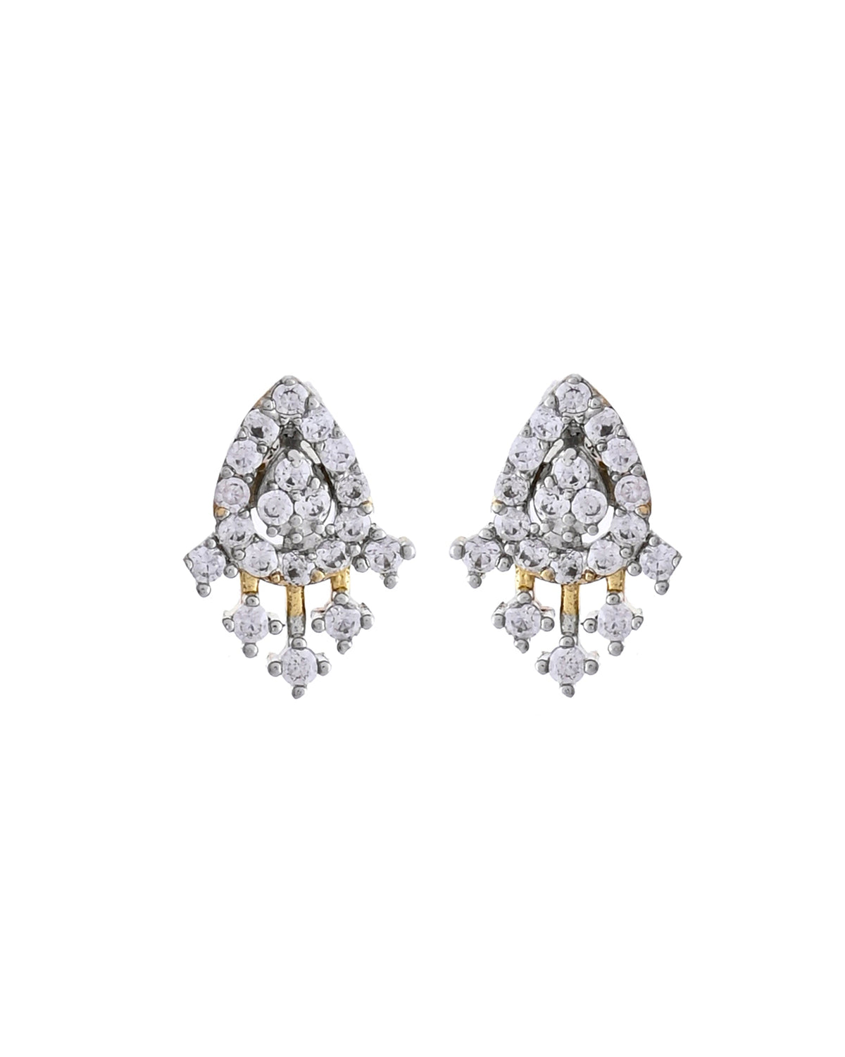 VOJ Gold-Polished Tear Drop Shape AD Mangalsutra Set | Grocsy