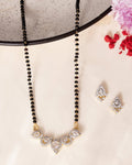 VOJ Gold-Polished Tear Drop Shape AD Mangalsutra Set | Grocsy