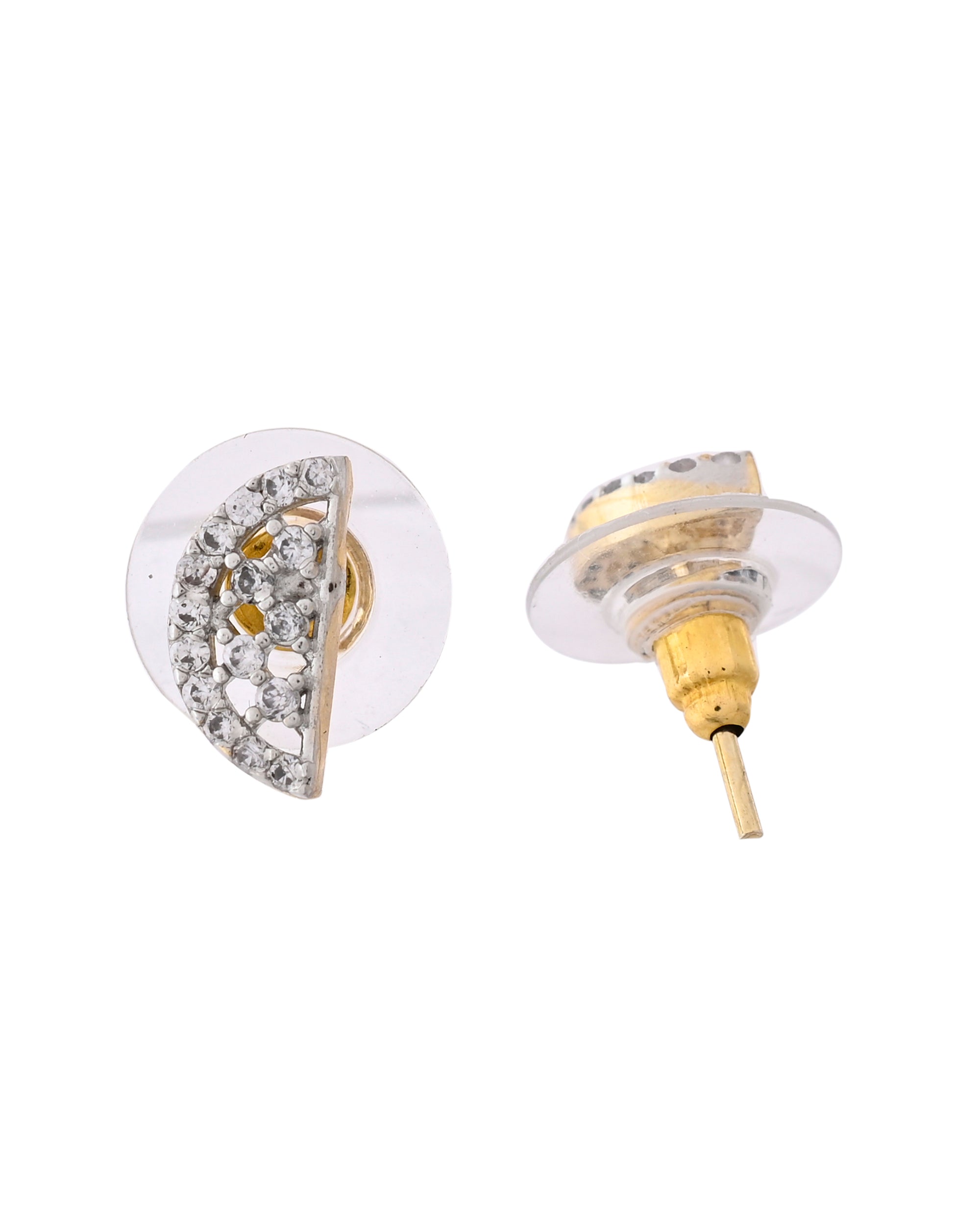 VOJ Gold-Polished Semi Circle Shape AD Mangalsutra Set | Grocsy