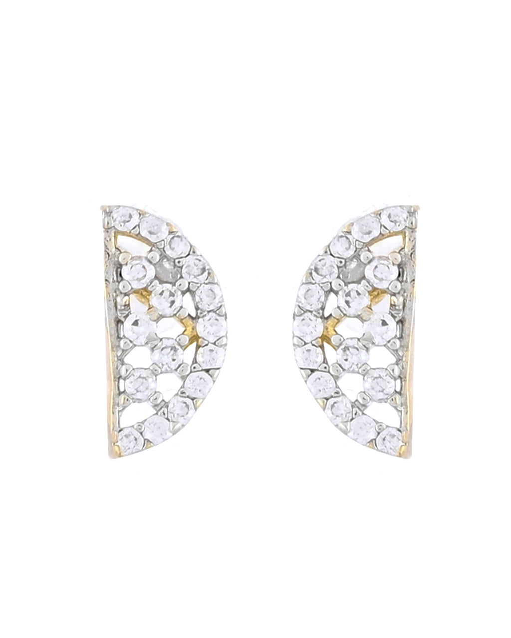 VOJ Gold-Polished Semi Circle Shape AD Mangalsutra Set | Grocsy