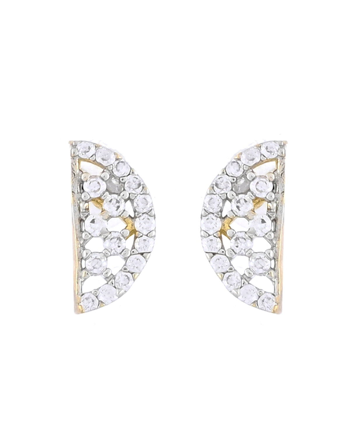 VOJ Gold-Polished Semi Circle Shape AD Mangalsutra Set | Grocsy