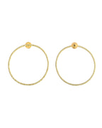 VOJ Gold Toned Circular Studs Earrings