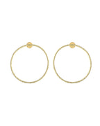 VOJ Gold Toned Circular Studs Earrings