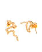 VOJ Gold-Polished Anti Tarnish Snake Earrings