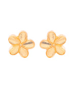 VOJ Gold-Polished Flower Shape Anti Tarnish Studs Earrings | Grocsy
