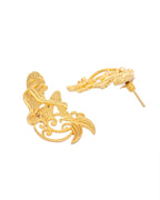 VOJ Gold-Toned Marmaid Shape Anti Tarnish Earrings