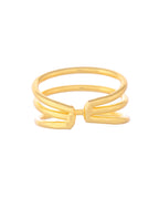 VOJ Gold-Polished Antitarnish Muti Layer Finger Ring | Grocsy