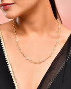 VOJ Women Gold-Polished Heart Shaped Stone Studded Chain | Grocsy
