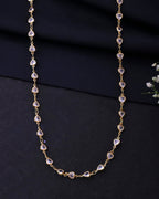 VOJ Women Gold-Polished Heart Shaped Stone Studded Chain | Grocsy