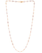 VOJ Women Gold-Polished Triangular Stone Studded Chain | Grocsy