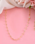 VOJ Women Gold-Polished Triangular Stone Studded Chain | Grocsy