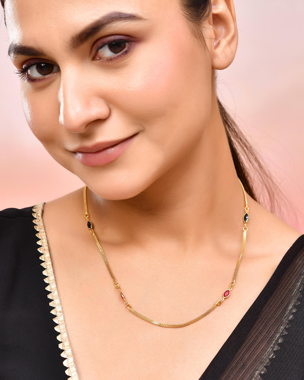 VOJ Gold-Polished Stainless Steel Designer Chain For Women | Grocsy