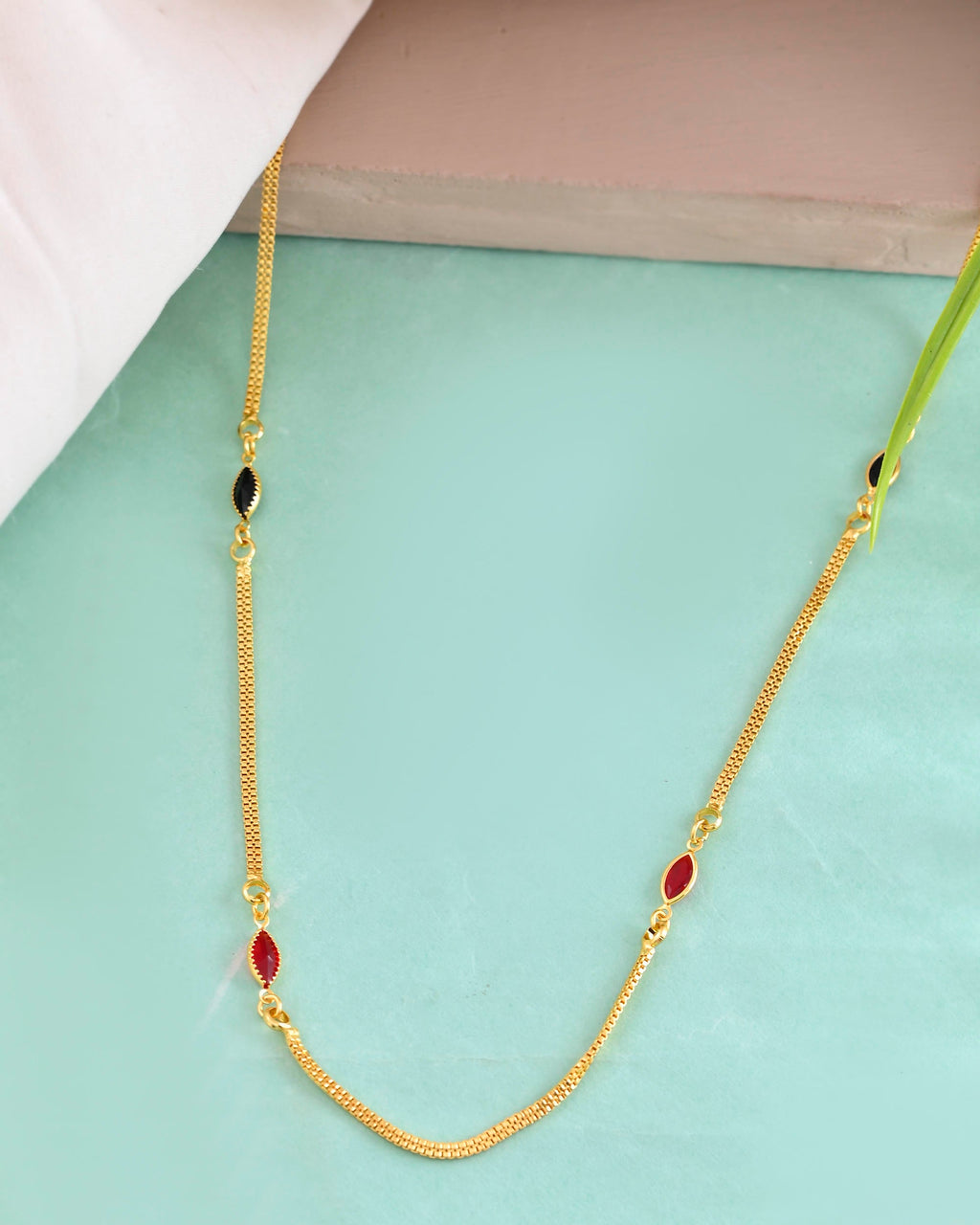 VOJ Gold-Polished Stainless Steel Designer Chain For Women | Grocsy